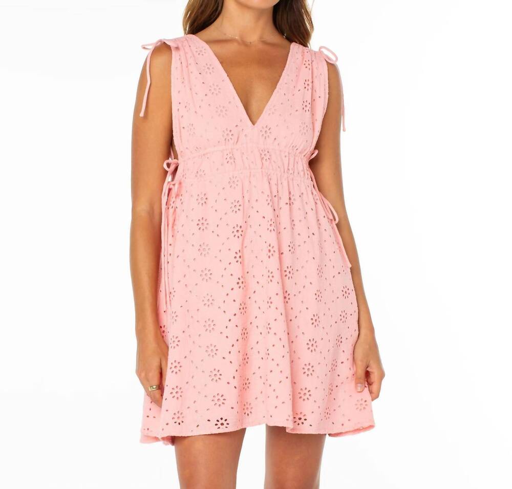 NEW ROXY women's bay breeze mini dress in pink